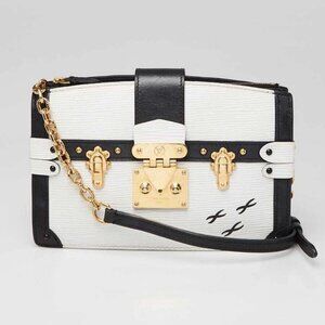 Louis Vuitton White Epi Leather Petit Malle Bag